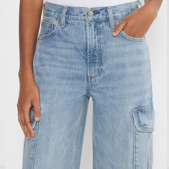 Denim Forum The Farrah Hi-Rise Cargo Jean - Picture 4 of 16